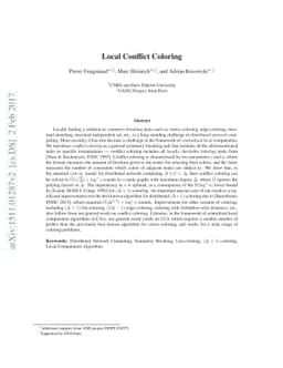 Local Conflict Coloring