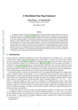 A Distributed One-Step Estimator