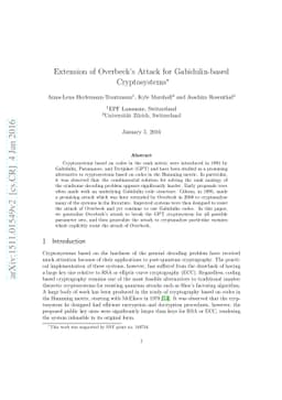 Extension of Overbeck's Attack for Gabidulin Based Cryptosystems