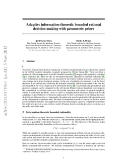 Adaptive information-theoretic bounded rational decision-making with
  parametric priors