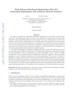 Fault-Tolerant Distributed Optimization (Part IV): Constrained
  Optimization with Arbitrary Directed Networks