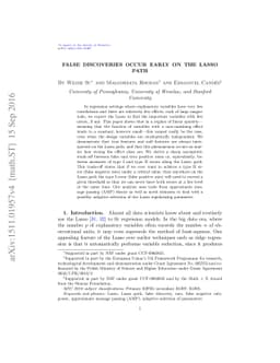 False Discoveries Occur Early on the Lasso Path