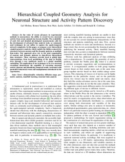 Hierarchical Coupled Geometry Analysis for Neuronal Structure and
  Activity Pattern Discovery