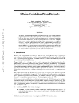 Diffusion-Convolutional Neural Networks