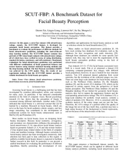 SCUT-FBP: A Benchmark Dataset for Facial Beauty Perception