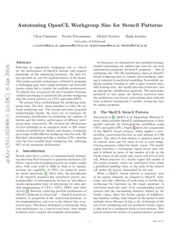 Autotuning OpenCL Workgroup Size for Stencil Patterns