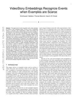 VideoStory Embeddings Recognize Events when Examples are Scarce