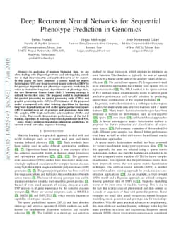Deep Recurrent Neural Networks for Sequential Phenotype Prediction in
  Genomics