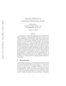 Bayesian Inference in Cumulative Distribution Fields