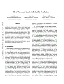 Sliced Wasserstein Kernels for Probability Distributions