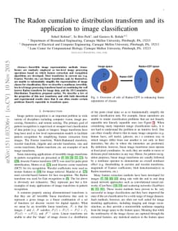 The Radon cumulative distribution transform and its application to image
  classification