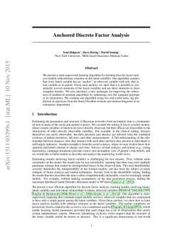 Anchored Discrete Factor Analysis