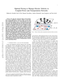 Optimal Pricing to Manage Electric Vehicles in Coupled Power and
  Transportation Networks