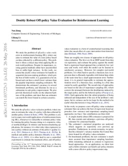Doubly Robust Off-policy Value Evaluation for Reinforcement Learning