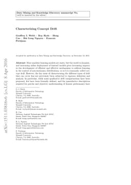 Characterizing Concept Drift