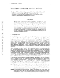 Document Context Language Models