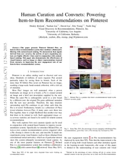 Human Curation and Convnets: Powering Item-to-Item Recommendations on
  Pinterest