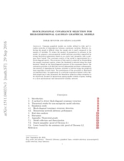 Block-diagonal covariance selection for high-dimensional Gaussian
  graphical models