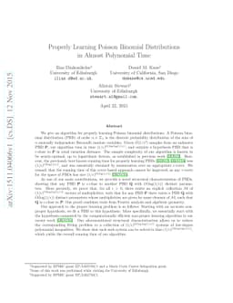 Properly Learning Poisson Binomial Distributions in Almost Polynomial
  Time