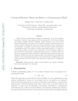 A General Decision Theory for Huber's $ε$-Contamination Model