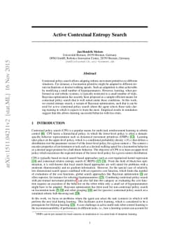 Active Contextual Entropy Search