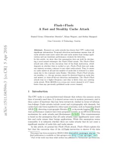 Flush+Flush: A Fast and Stealthy Cache Attack
