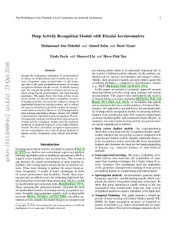 Deep Activity Recognition Models with Triaxial Accelerometers