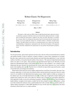 Robust Elastic Net Regression