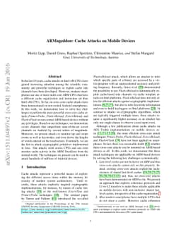ARMageddon: Cache Attacks on Mobile Devices