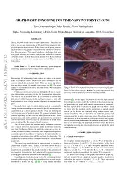 Graph-based denoising for time-varying point clouds