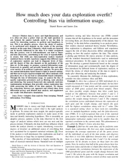 How much does your data exploration overfit? Controlling bias via
  information usage