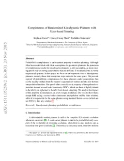 Completeness of Randomized Kinodynamic Planners with State-based
  Steering
