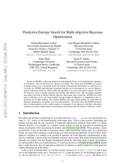Predictive Entropy Search for Multi-objective Bayesian Optimization