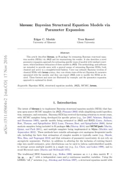 blavaan: Bayesian structural equation models via parameter expansion