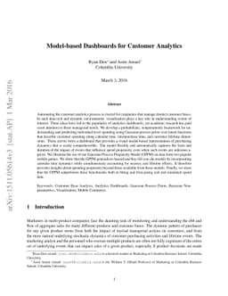 Model-based Dashboards for Customer Analytics