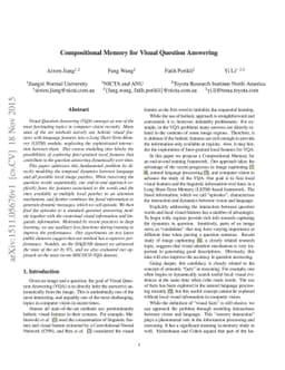 Compositional Memory for Visual Question Answering