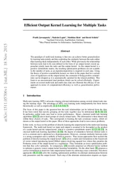 Efficient Output Kernel Learning for Multiple Tasks
