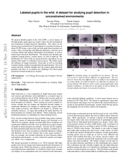 Labeled pupils in the wild: A dataset for studying pupil detection in
  unconstrained environments