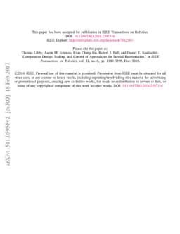 Comparative Design, Scaling, and Control of Appendages for Inertial
  Reorientation