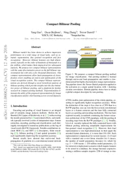 Compact Bilinear Pooling