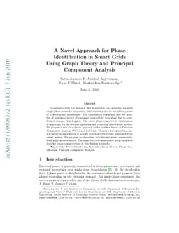 A Novel Approach for Phase Identification in Smart Grids Using Graph
  Theory and Principal Component Analysis