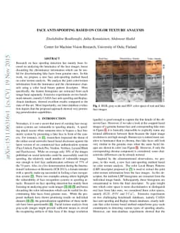 face anti-spoofing based on color texture analysis