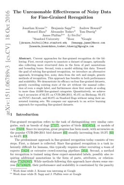 The Unreasonable Effectiveness of Noisy Data for Fine-Grained
  Recognition