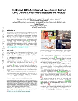 CNNdroid: GPU-Accelerated Execution of Trained Deep Convolutional Neural
  Networks on Android