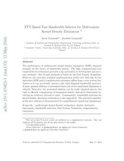FFT-Based Fast Bandwidth Selector for Multivariate Kernel Density
  Estimation