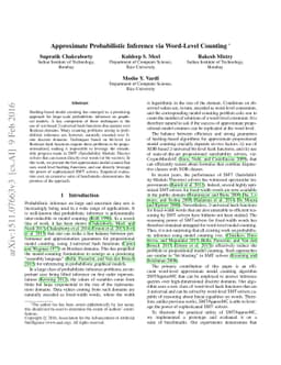Approximate Probabilistic Inference via Word-Level Counting