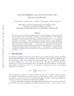 Learning Halfspaces and Neural Networks with Random Initialization