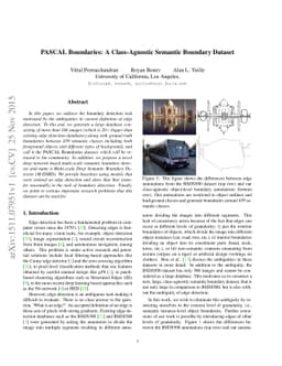 PASCAL Boundaries: A Class-Agnostic Semantic Boundary Dataset