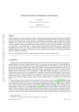 Density Estimation on Manifolds with Boundary
