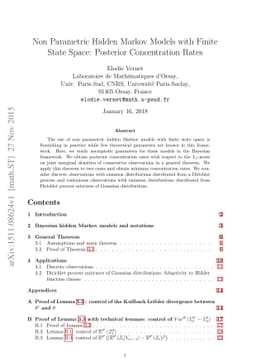 Non Parametric Hidden Markov Models with Finite State Space: Posterior
  Concentration Rates